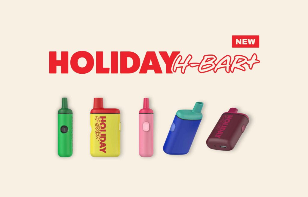 Holiday H-Bar Plus 2g rechargeable THC vape flavor lineup
